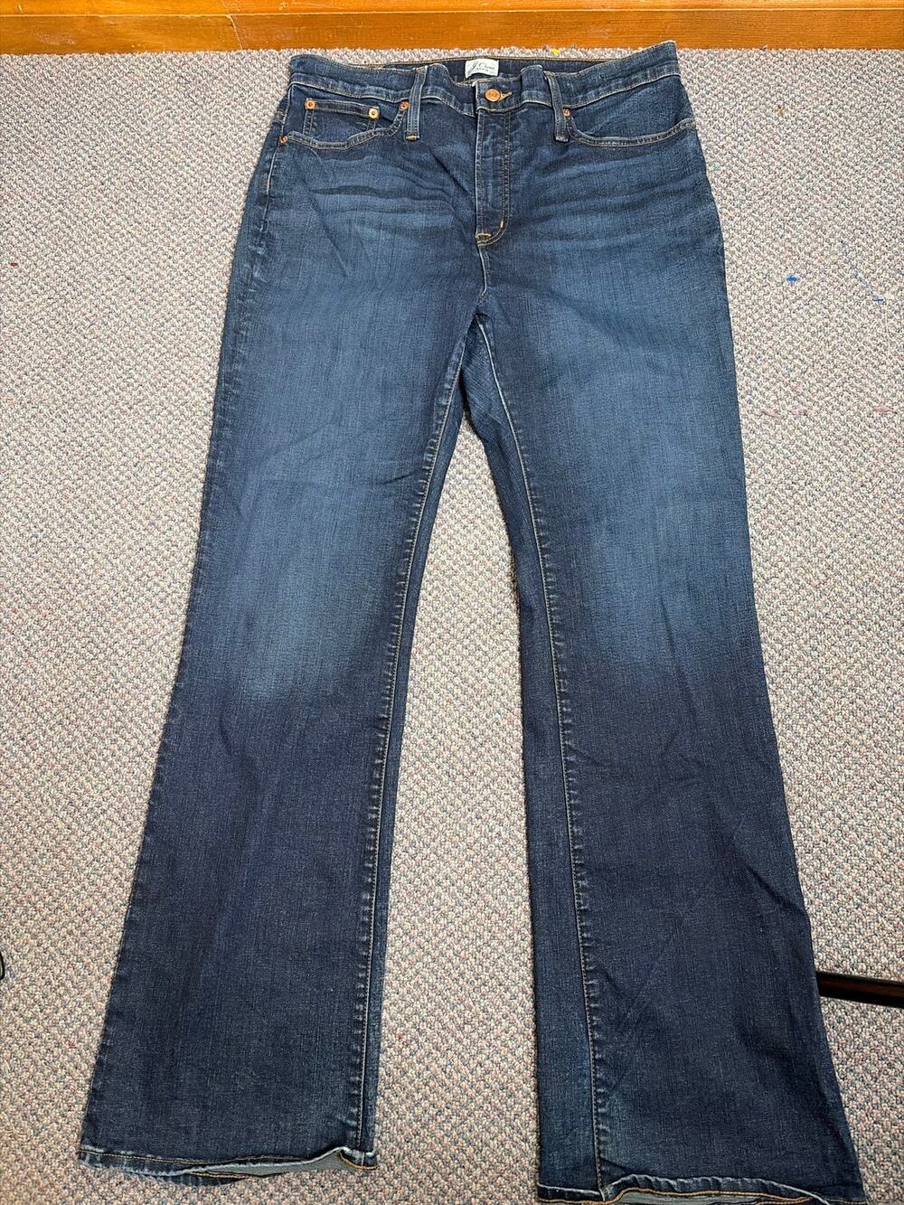 J.Crew Curvy Full Length Demi Bootcut Size 32 Dark Wash